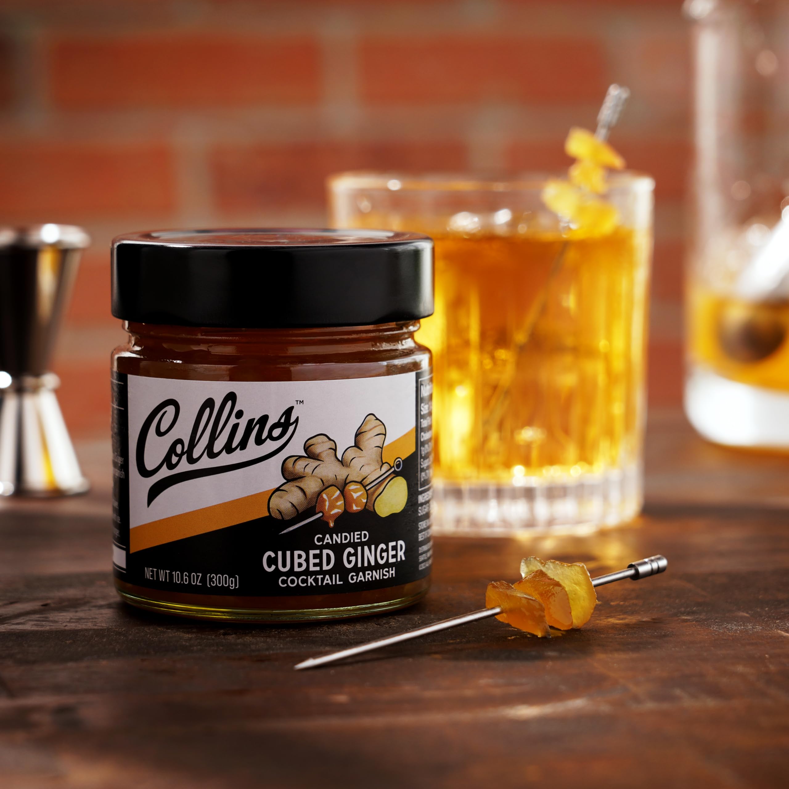 Collins Cubed in Ginger Syrup — 10.6 oz