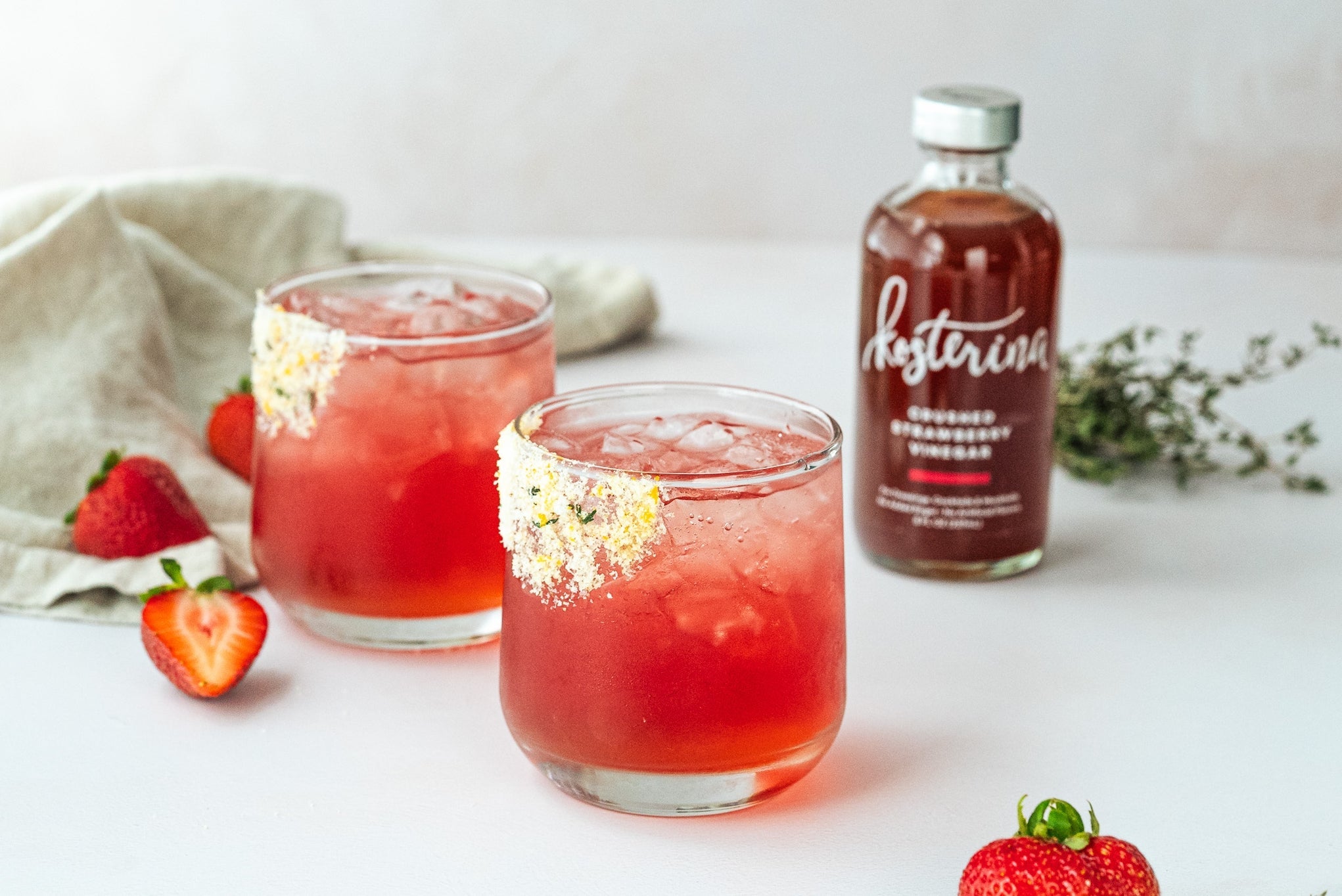 Kosterina Crushed Strawberry Vinegar – 8 oz