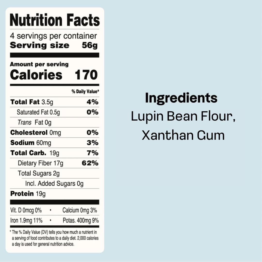 Kaizen High Protein Even Lower Low Carb Ziti Keto Pasta Noodles - Gluten-Free, High Protein, Keto Friendly, Plant Based, Made with High Fiber Lupin Flour - 8 ounces (Pack of 3)