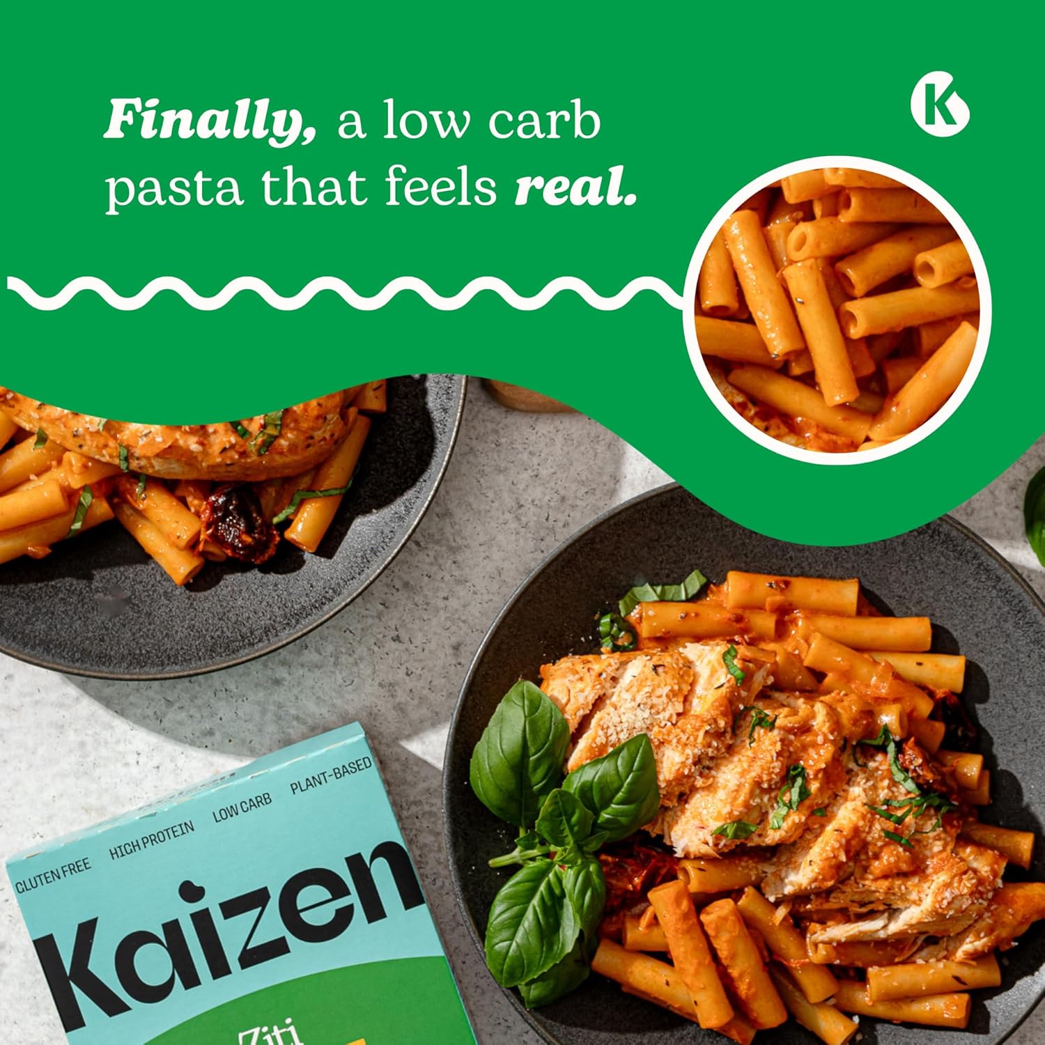 Kaizen High Protein Even Lower Low Carb Ziti Pasta