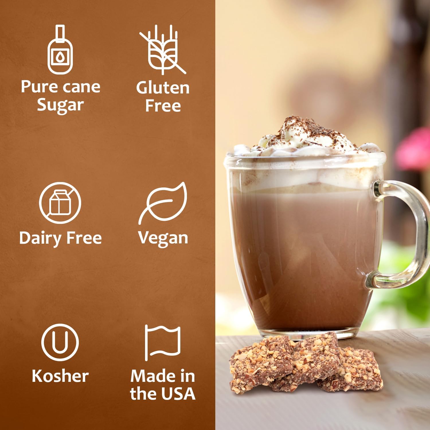 Syruvia English Toffee Coffee Syrup - 25.4 fl oz Premium Coffee Flavoring Syrup - Kosher Coffee Syrups, Gluten Free, No Coloring, Perfect for Drinks, Soda, Shakes, Desserts, and More