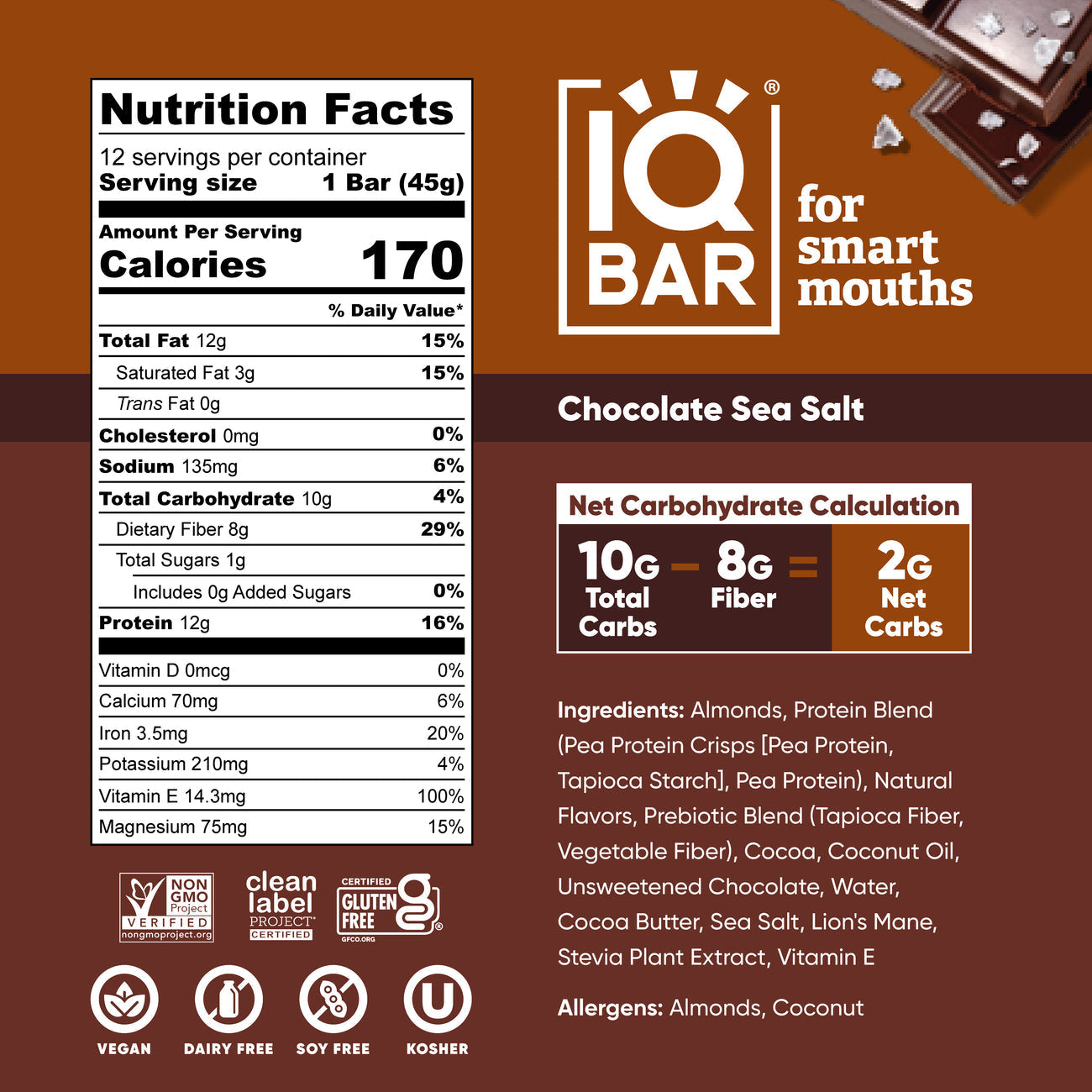 IQBAR Chocolate Sea Salt