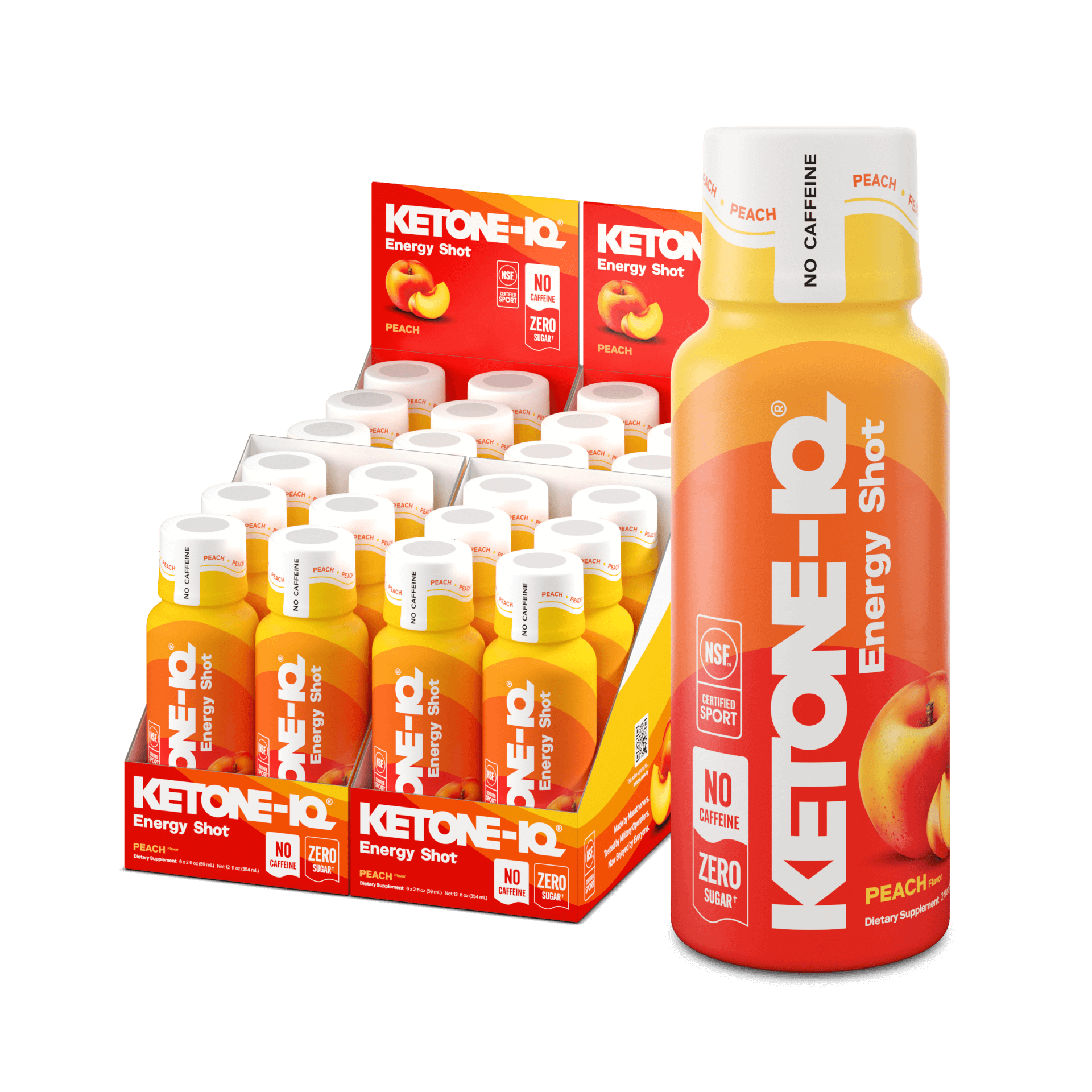 Ketone-IQ Caffeine-Free Shot, Peach
