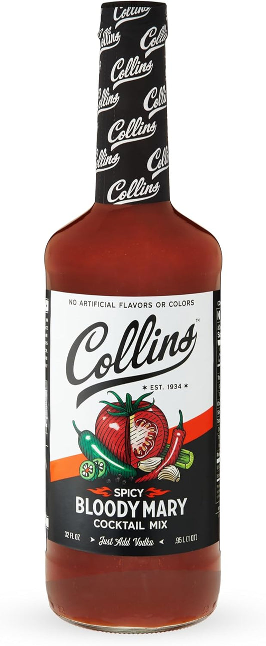Collins Accessories Spicy Bloody Mary Cocktail Mix, 32.0 Fluid Ounce
