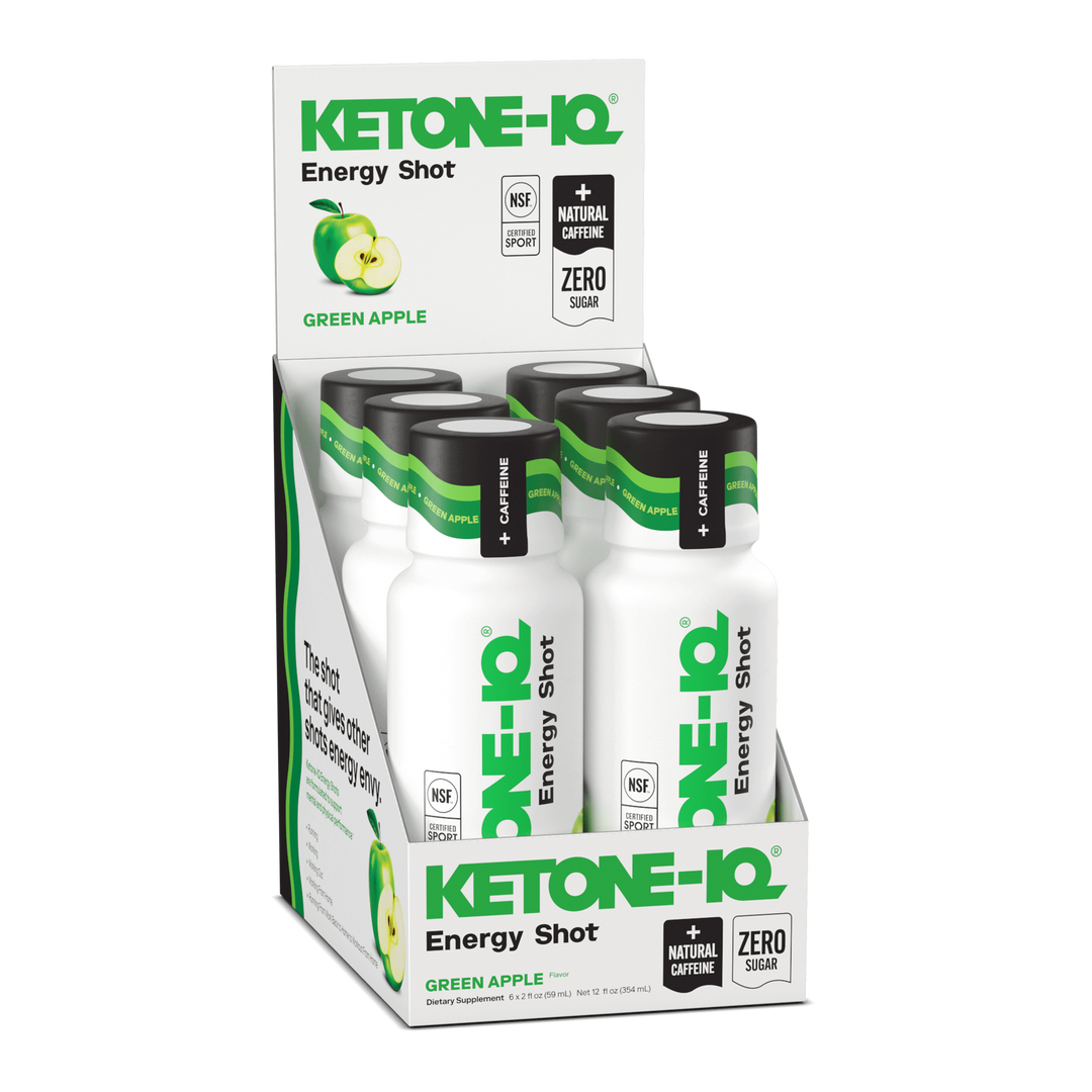 Ketone-IQ Classic Shot Green Apple, 6 Bottles, 2 fl oz (59 ml) Each