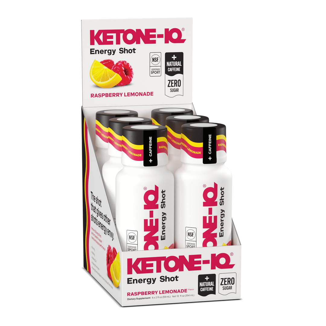 Ketone-IQ, Energy Shot, Raspberry Lemonade, 6 Bottles, 2 fl oz (59 ml) Each
