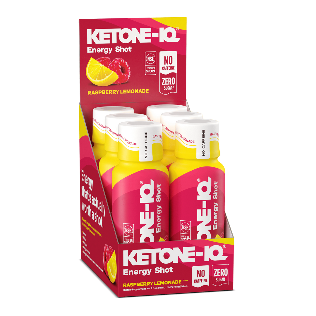 Ketone-IQ No Caffeine Shot, Raspberry Lemonade, 6 Bottles, 2 fl oz (59 ml) Each