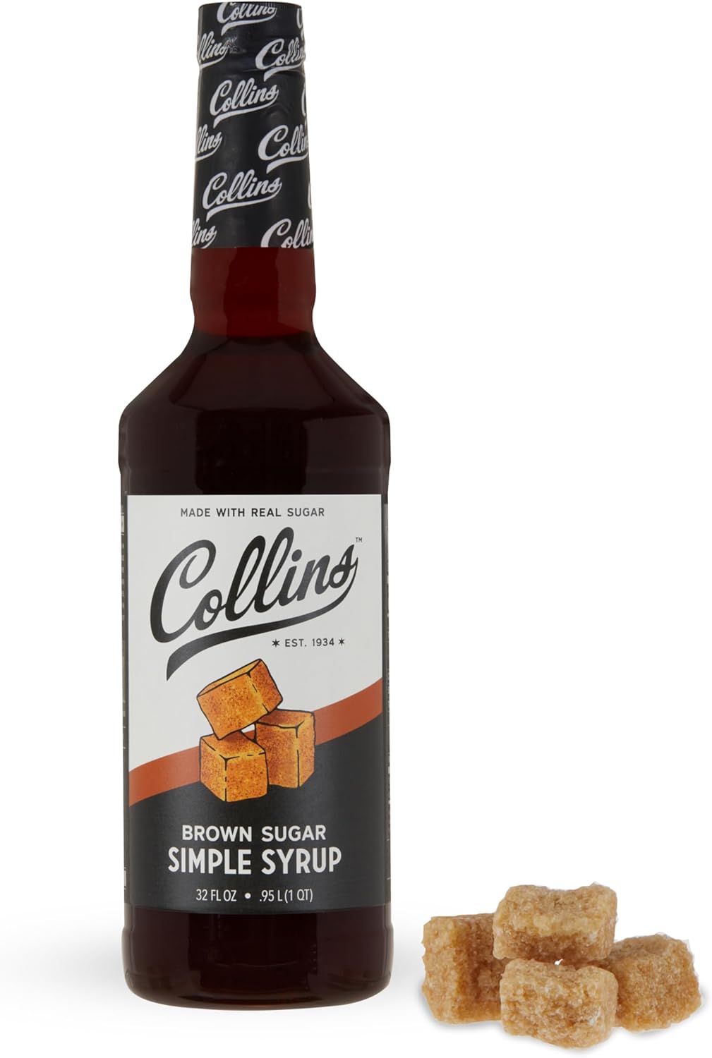 Collins Simple, Brown Sugar Coffee Cocktail Syrup 32oz Set of 1, Clear