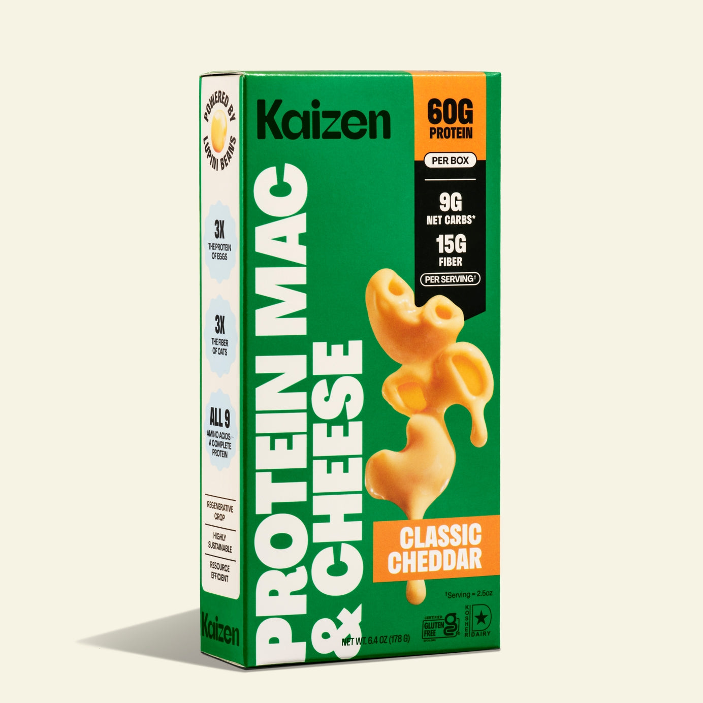 Kaizen – Protein Cheddar Mac & Cheese, Classic Cheddar – 6.4 oz