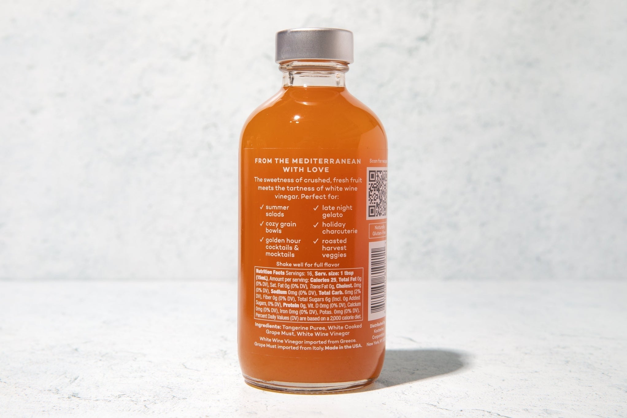 Kosterina Crushed Tangerine Vinegar – 8 oz
