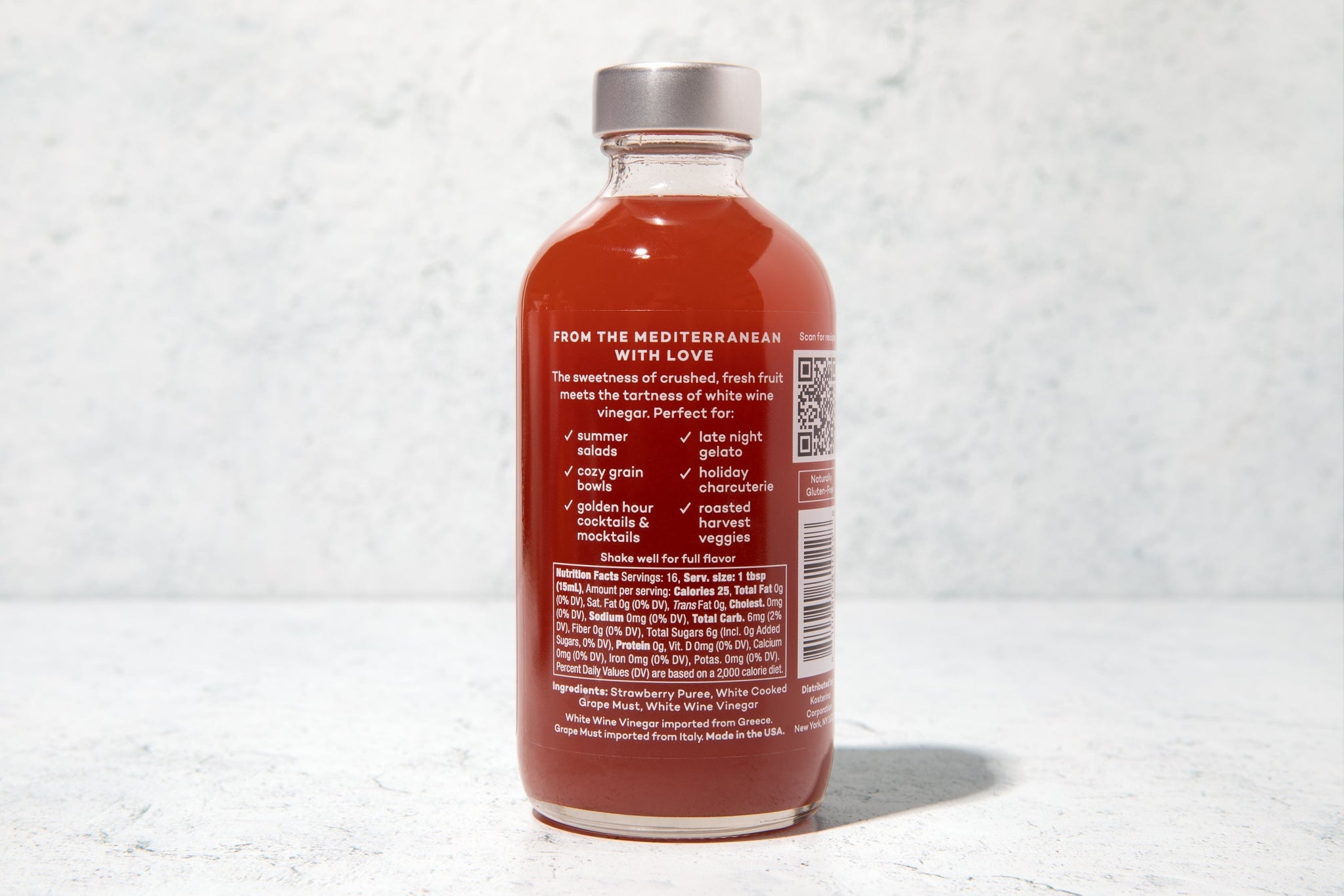 Kosterina Crushed Strawberry Vinegar – 8 oz