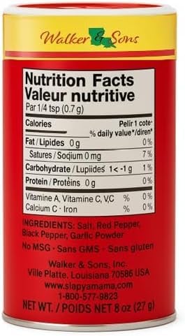 Slap Ya Mama Hot & Spicy Cajun Seasoning Blend, 8 oz (227 g)