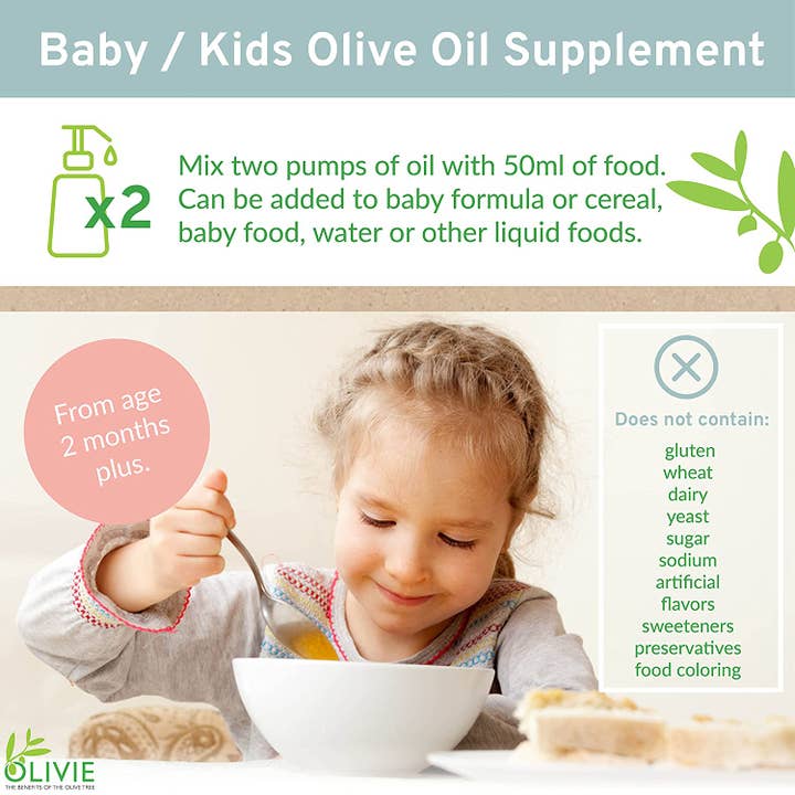 Atlas Olive Oils OLIVIE Baby/Kids Organic Extra Virgin Olive Oil – 250 mL